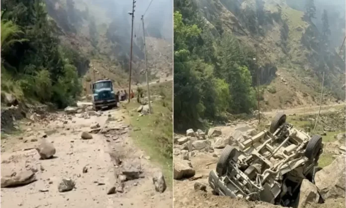 One dead, several trapped as rocks fall on vehicles on Gangotri Highway in Uttarakhand