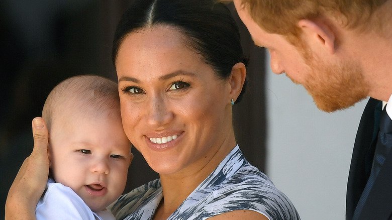Meghan Markle smiling with Prince Archie