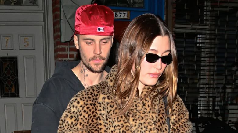 Justin Bieber and Hailey Bieber walk together