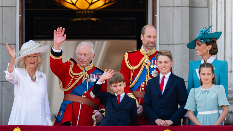 The royal family waves from balcony in 2025