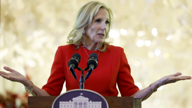 Jill Biden’s Crimson Election Day Outfit Is By Far Her Most Inappropriate Look