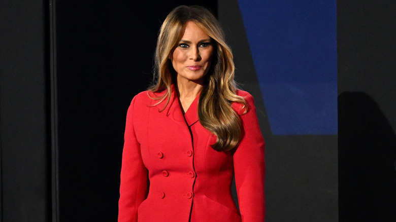 Melania Trump arriving on the fourth day of the Republican National Convention at the Fiserv Forum