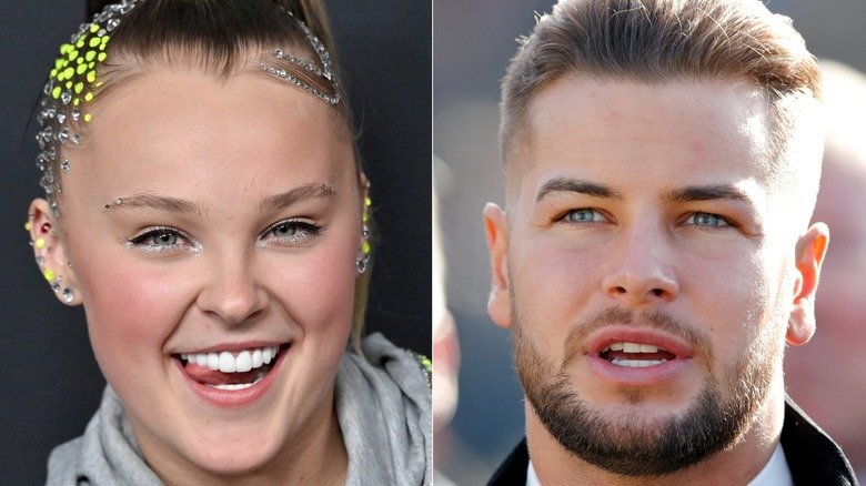 Side by side of JoJo Siwa and Chris Hughes