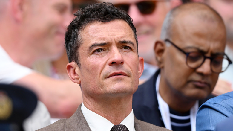 Orlando Bloom looking off into the distance