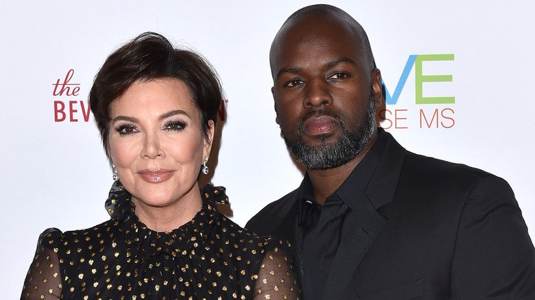 Kris Jenner and Corey Gamble pose together