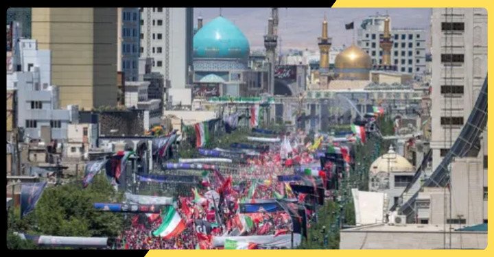 Huge Crowds in Mashhad for Burial of Iran’s Late Supreme Leader