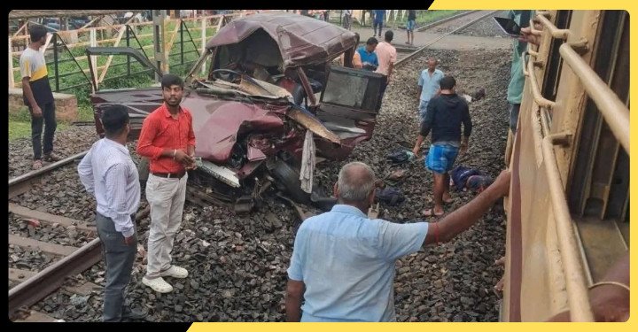 Train Rams School Van at Murshidabad Railway Crossing, Killing Three Students and One Other