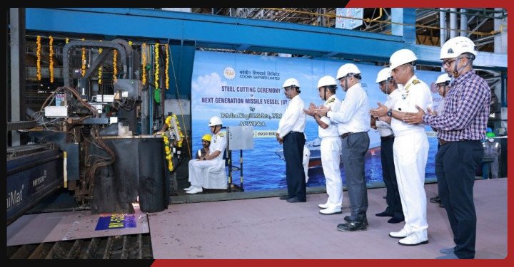 Indian Navy Takes Major Step Towards Next-Generation Missile Vessels as First Ship’s Keel Laid in Kochi
